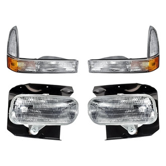 Replacement - 4-Piece Kit (Driver and Passenger Side Fog Lights, Driver and Passenger Side Turn Signal/Parking Lights) (Standard Line)