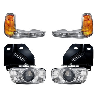 Replacement - 4-Piece Kit (Driver and Passenger Side Fog Lights, Driver and Passenger Side Turn Signal/Parking Lights) (Standard Line)