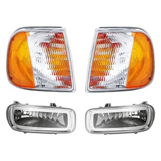 Replacement - 4-Piece Kit (Driver and Passenger Side Fog Lights, Driver and Passenger Side Turn Signal/Corner Lights Lens and Housing) (Standard Line)