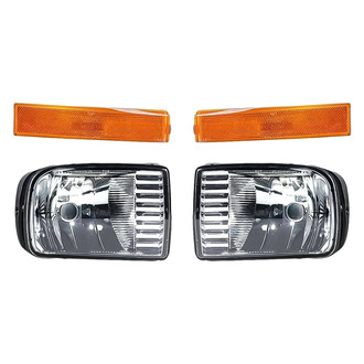 Replacement - 4-Piece Kit (Driver and Passenger Side Fog Lights, Driver and Passenger Side Marker Lights) (Standard Line)