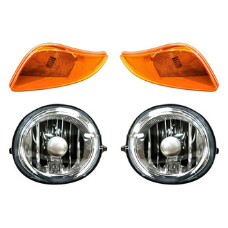 Replacement - 4-Piece Kit (Driver and Passenger Side Fog Lights, Driver and Passenger Side Turn Signal/Parking Lights) (Standard Line)