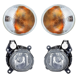 Replacement - 4-Piece Kit (Driver and Passenger Side Fog Lights, Driver and Passenger Side Turn Signal/Parking Lights) (Standard Line)