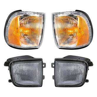 Replacement - 4-Piece Kit (Driver and Passenger Side Fog Lights, Driver and Passenger Side Turn Signal/Corner Lights Lens and Housing) (Standard Line)