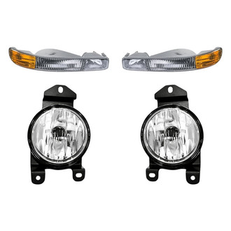 Replacement - 4-Piece Kit (Driver and Passenger Side Fog Lights, Driver and Passenger Side Turn Signal/Parking Lights) (Standard Line)