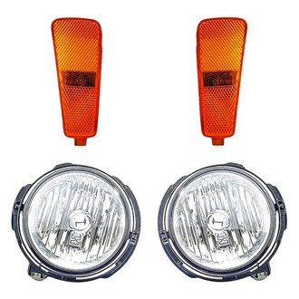 Replacement - 4-Piece Kit (Driver and Passenger Side Fog Lights, Driver and Passenger Side Marker Lights) (Standard Line)