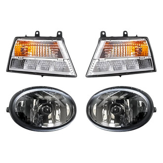 Replacement - 4-Piece Kit (Driver and Passenger Side Fog Lights, Driver and Passenger Side Turn Signal/Parking Lights) (Standard Line)