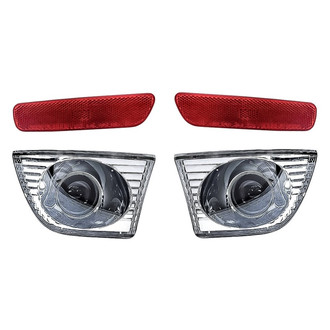 Replacement - 4-Piece Kit (Driver and Passenger Side Fog Lights Lens and Housing, Driver and Passenger Side Rear Marker Lights) (Standard Line)