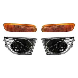 Replacement - 4-Piece Kit (Driver and Passenger Side Fog Lights Lens and Housing, Driver and Passenger Side Marker Lights) (Standard Line)