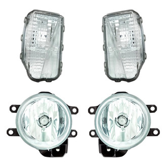 Replacement - 4-Piece Kit (Driver and Passenger Side Fog Lights, Driver and Passenger Side Turn Signal/Parking Lights) (Standard Line)