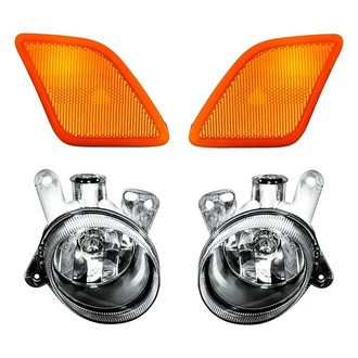 Replacement - 4-Piece Kit (Driver and Passenger Side Daytime Running Lights, Driver and Passenger Side Marker Lights Lens) (Standard Line)