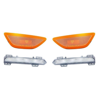 Replacement - 4-Piece Kit (Driver and Passenger Side Daytime Running Lights, Driver and Passenger Side Turn Signal/Corner Lights Lens) (Standard Line)