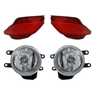 Replacement - 4-Piece Kit (Driver and Passenger Side Fog Lights, Driver and Passenger Side Rear Marker Lights) (Standard Line)