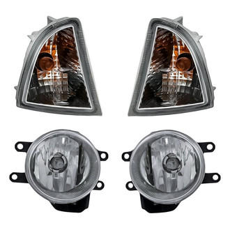 Replacement - 4-Piece Kit (Driver and Passenger Side Fog Lights, Driver and Passenger Side Turn Signal/Parking Lights) (Standard Line)