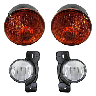 Replacement - 4-Piece Kit (Driver and Passenger Side Fog Lights, Driver and Passenger Side Turn Signal/Parking Lights)