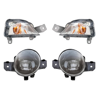Replacement - 4-Piece Kit (Driver and Passenger Side Fog Lights, Driver and Passenger Side Turn Signal/Parking Lights) (Standard Line)