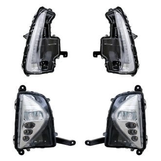 Replacement - 4-Piece Kit (Driver and Passenger Side Fog Lights, Driver and Passenger Side Turn Signal/Parking Lights) (Standard Line)