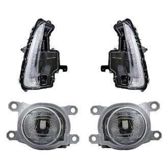 Replacement - 4-Piece Kit (Driver and Passenger Side Fog Lights Lens and Housing, Driver and Passenger Side Turn Signal/Parking Lights) (Standard Line)