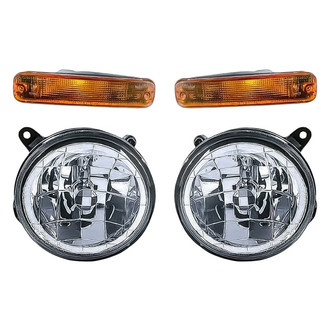 Replacement - 4-Piece Kit (Driver and Passenger Side Fog Lights, Driver and Passenger Side Turn Signal/Parking Lights) (Standard Line)