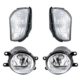 Replacement - 4-Piece Kit (Driver and Passenger Side Fog Lights, Driver and Passenger Side Turn Signal/Parking Lights Lens and Housing) (Standard Line)
