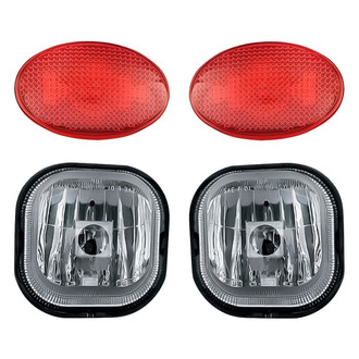 Replacement - 4-Piece Kit (Driver and Passenger Side Fog Lights, Driver and Passenger Side Rear Marker Lights) (Standard Line)