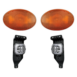 Replacement - 4-Piece Kit (Driver and Passenger Side Fog Lights, Driver and Passenger Side Marker Lights) (Standard Line)