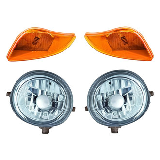 Replacement - 4-Piece Kit (Driver and Passenger Side Fog Lights, Driver and Passenger Side Turn Signal/Parking Lights) (Standard Line)