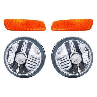 Replacement - 4-Piece Kit (Driver and Passenger Side Fog Lights Lens and Housing, Driver and Passenger Side Marker Lens and Housings) (Standard Line)