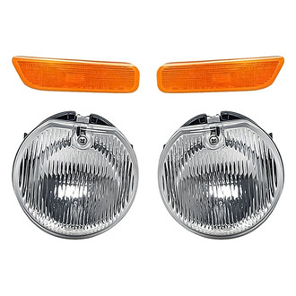 Replacement - 4-Piece Kit (Driver and Passenger Side Fog Lights Lens and Housing, Driver and Passenger Side Marker Lights) (Standard Line)