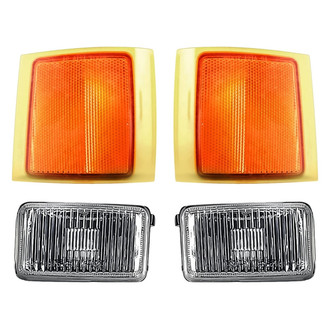 Replacement - 4-Piece Kit (Driver and Passenger Side Fog Lights, Driver and Passenger Side Upper Reflectors) (Standard Line)