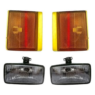 Replacement BNDL-283641 - 4-Piece Kit (Driver and Passenger Side Fog Lights, Driver and Passenger Side Lower Side Marker Lights) (Standard Line)