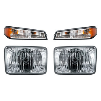 Replacement - 4-Piece Kit (Driver and Passenger Side Fog Lights, Driver and Passenger Side Turn Signal/Parking Lights) (Standard Line)