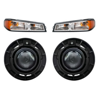 Replacement - 4-Piece Kit (Driver and Passenger Side Fog Lights, Driver and Passenger Side Turn Signal/Parking Lights) (Standard Line)