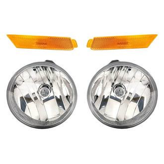 Replacement - 4-Piece Kit (Driver and Passenger Side Fog Lights, Driver and Passenger Side Marker Lights) (Standard Line)