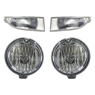 Replacement - 4-Piece Kit (Driver and Passenger Side Fog Lights Lens and Housing, Driver and Passenger Side Cornering Lights) (Standard Line)