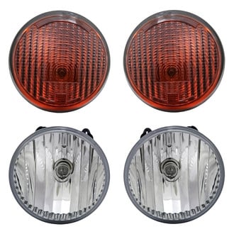 Replacement - 4-Piece Kit (Driver and Passenger Side Fog Lights Lens and Housing, Driver and Passenger Side Turn Signal/Parking Lights) (Standard Line)
