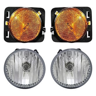 Replacement - 4-Piece Kit (Driver and Passenger Side Fog Lights Lens and Housing, Driver and Passenger Side Marker Lights) (Standard Line)