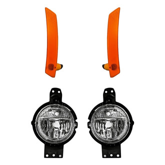 Replacement - 4-Piece Kit (Driver and Passenger Side Fog Lights Lens and Housing, Driver and Passenger Side Marker Lights) (Standard Line)