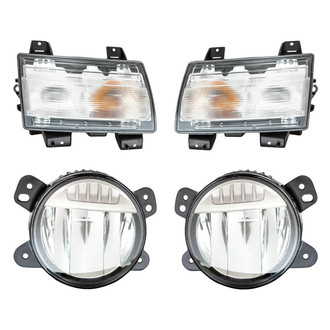 Replacement - 4-Piece Kit (Driver and Passenger Side Fog Lights, Driver and Passenger Side Turn Signal/Parking Lights)