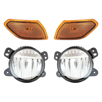 Replacement - 4-Piece Kit (Driver and Passenger Side Fog Lights, Driver and Passenger Side Marker Lights)
