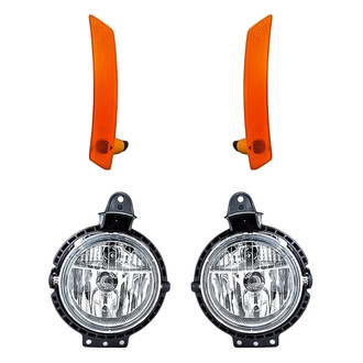 Replacement - 4-Piece Kit (Driver and Passenger Side Fog Lights, Driver and Passenger Side Marker Lights)