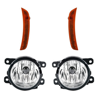 Replacement - 4-Piece Kit (Driver and Passenger Side Fog Lights, Driver and Passenger Side Marker Lights) (Standard Line)