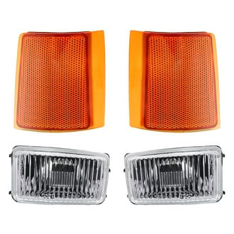 Replacement - 4-Piece Kit (Driver and Passenger Side Fog Lights Lens and Housing, Driver and Passenger Side Upper Reflectors) (Standard Line)