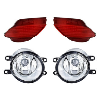 Replacement - 4-Piece Kit (Driver and Passenger Side Fog Lights, Driver and Passenger Side Rear Marker Lights) (CAPA Certified)