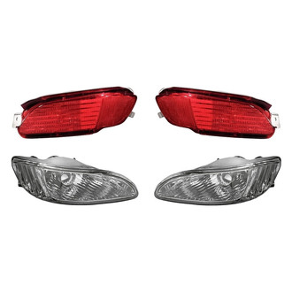 Replacement - 4-Piece Kit (Driver and Passenger Side Fog Lights, Driver and Passenger Side Rear Marker Lights) (CAPA Certified)