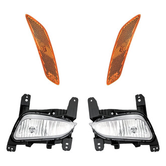 Replacement - 4-Piece Kit (Driver and Passenger Side Fog Lights, Driver and Passenger Side Marker Lights) (CAPA Certified)