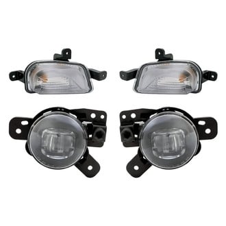 Replacement - 4-Piece Kit (Driver and Passenger Side Fog Lights, Driver and Passenger Side Turn Signal/Parking Lights) (CAPA Certified)