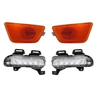 Replacement - 4-Piece Kit (Driver and Passenger Side Daytime Running Lights, Driver and Passenger Side Marker Lights) (CAPA Certified)