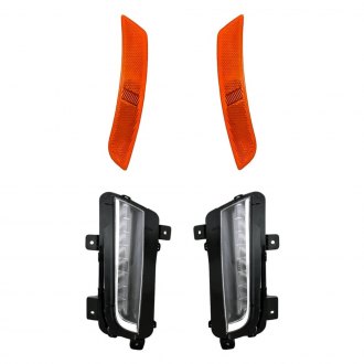 Replacement - 4-Piece Kit (Driver and Passenger Side Daytime Running Lights, Driver and Passenger Side Marker Lights) (CAPA Certified)