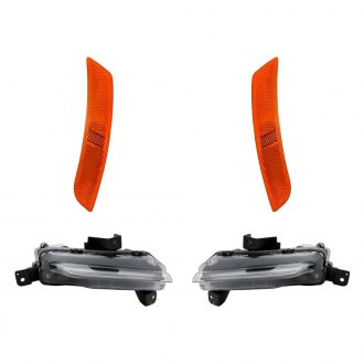 Replacement - 4-Piece Kit (Driver and Passenger Side Daytime Running Lights, Driver and Passenger Side Marker Lights) (CAPA Certified)