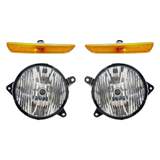 Replacement - 4-Piece Kit (Driver and Passenger Side Fog Lights, Driver and Passenger Side Marker Lights) (CAPA Certified)